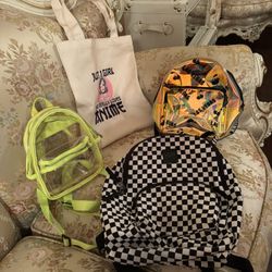 Bundle 4 Backpacks & Tote Bag 