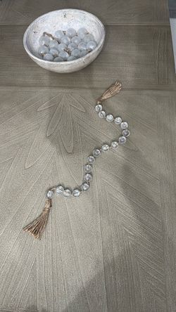 Clear Bead Garland with Tassels