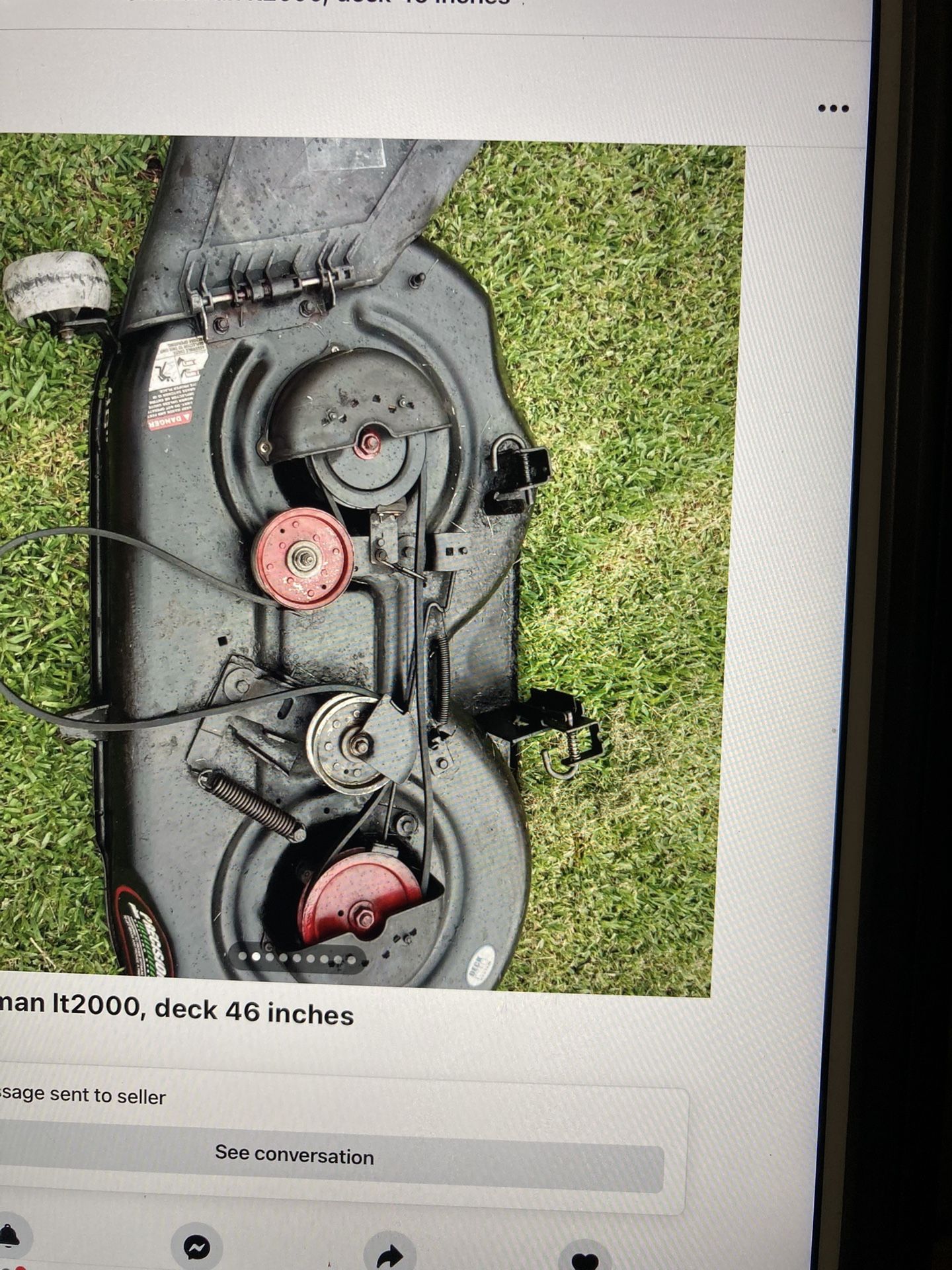 Deck Craftsman 2000ti 46” Good Condition Kendall West Area
