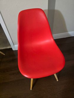 Four red chairs.