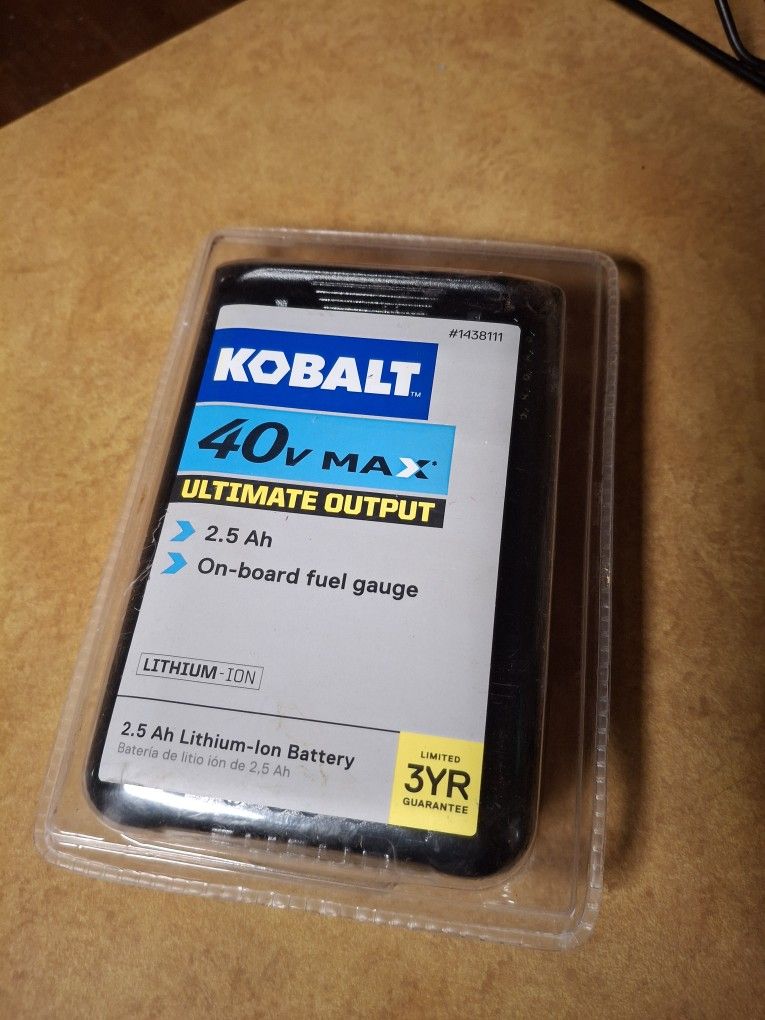 Kobalt 40 Volt 2.0 Ah Battery Still In Packaging. 35$