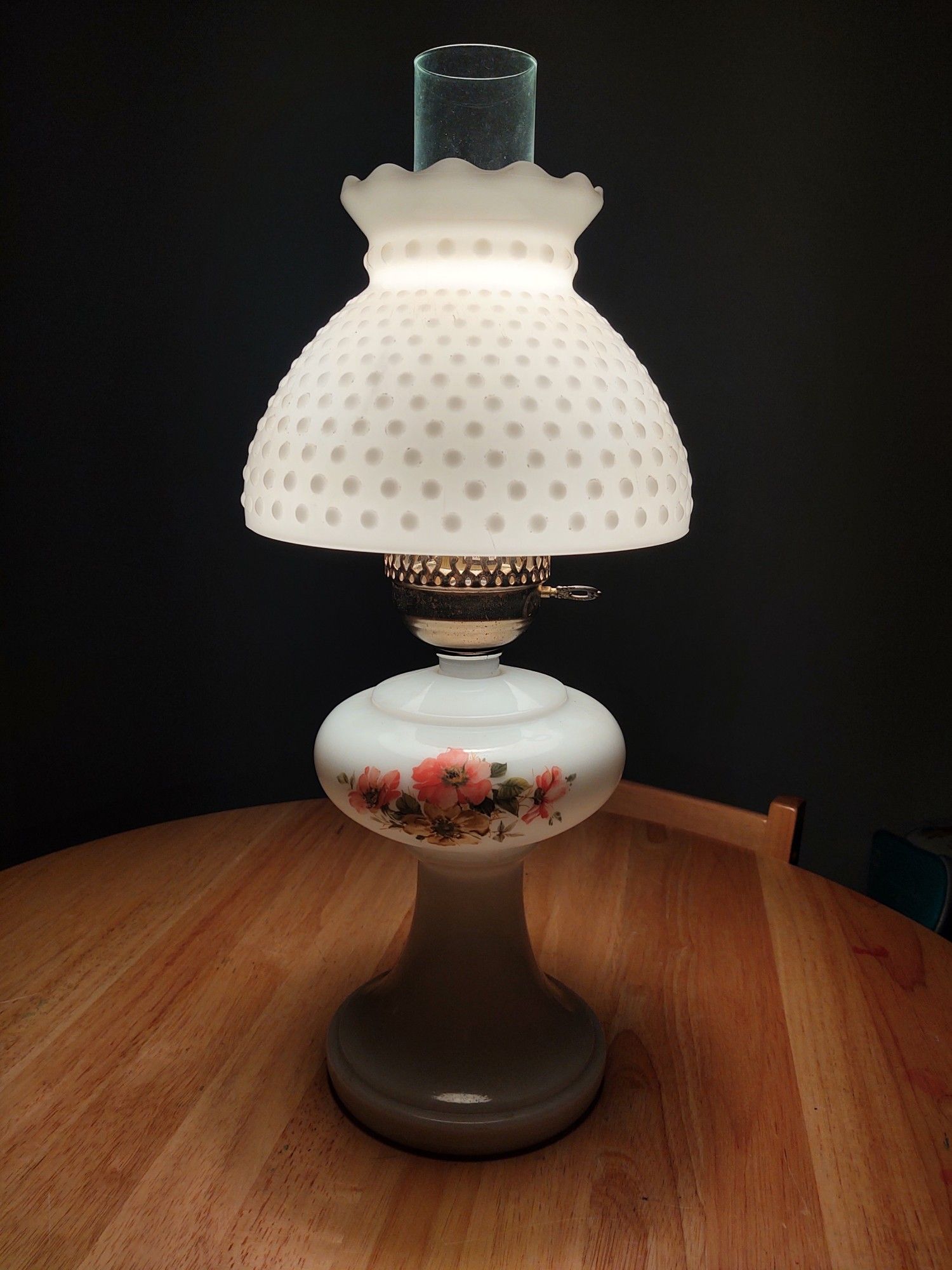 Vintage Milk Glass Lamp