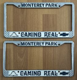 Camino Real License Plate Frame Lowrider Collector Car/Metal