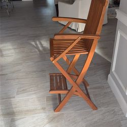 High Top Teak Chairs