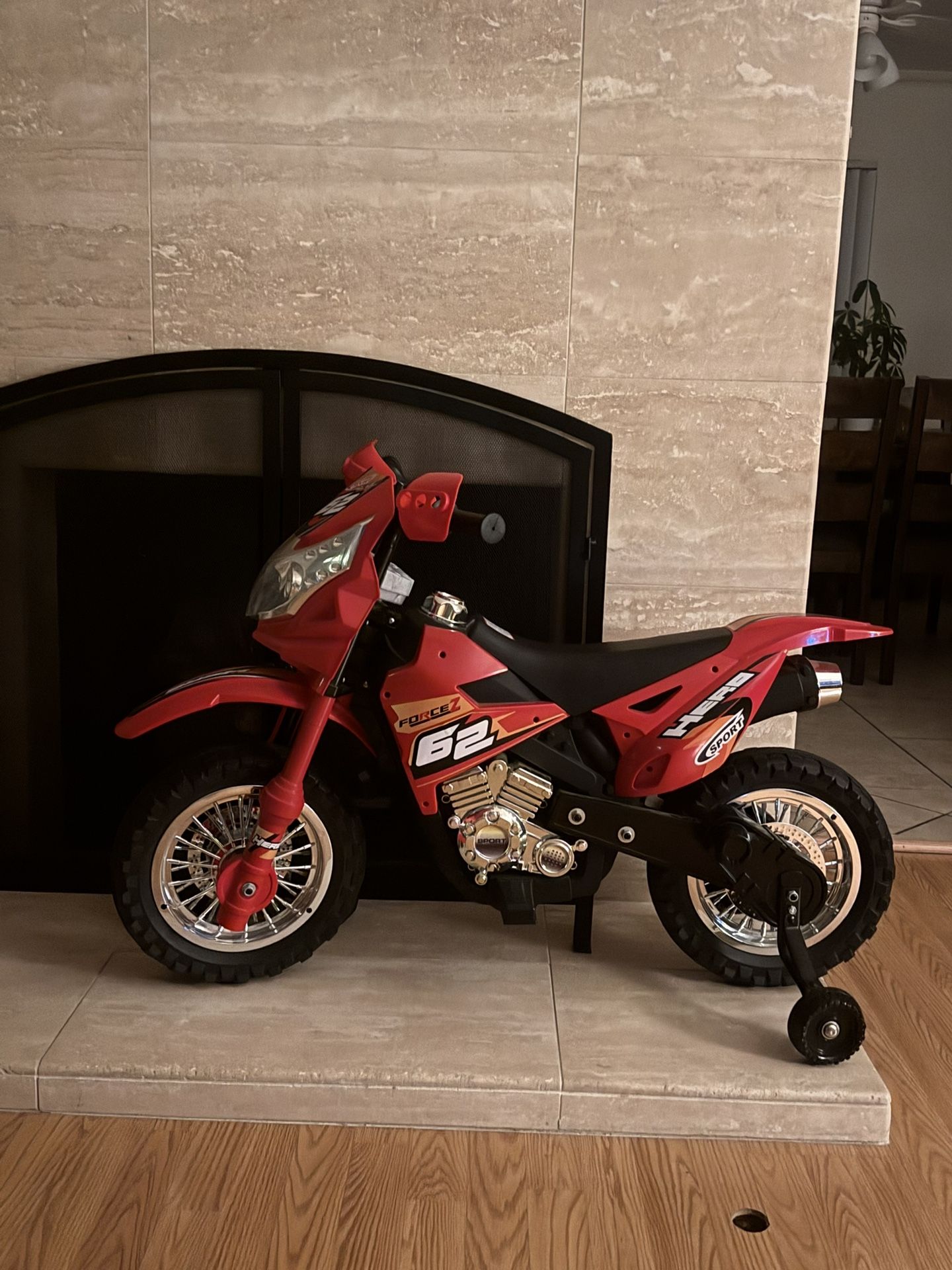 Products 6V Kids Electric Battery On Motorcycle w/ Training Wheels,