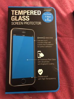 iPhone 7 and 8 plus tampered glass protector
