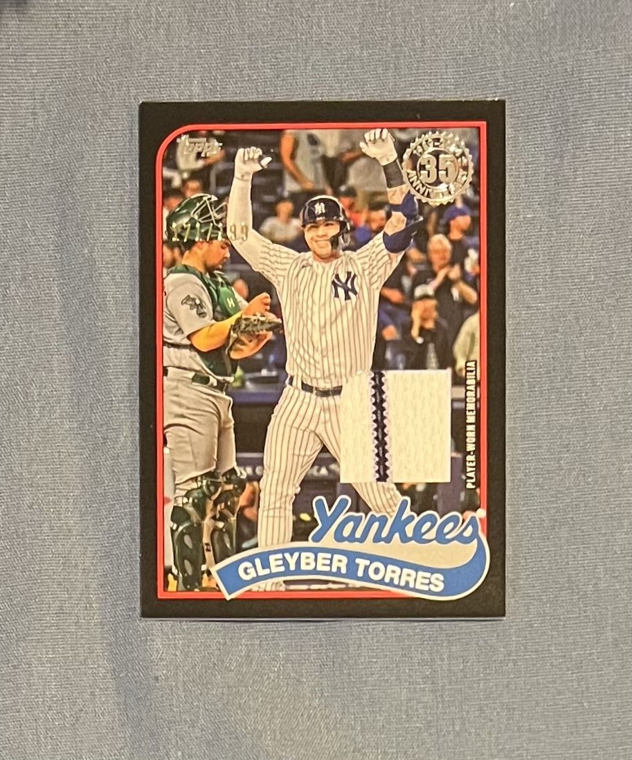 All Star!! Gleyber Torres Numbered Game Used Pinstripe Jersey Card Topps
