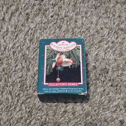 1988 Hallmark Wooden Airplane Ornament Collectible #5 In Series