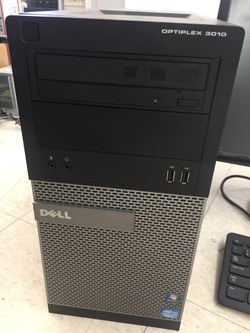 Gaming Dell optiplex 3010 Desktop computer with 24” monitor