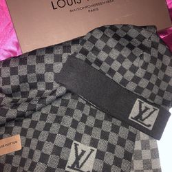 Louis Vuitton Hat And Scarf Set
