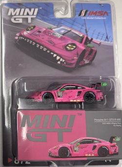 Mini GT  Porsche 911 GT3 R #80 AO Racing 2023 IMSA VIRginia Roxy Pink #872