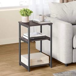 Industrial 3-Tier Tall Side Table
