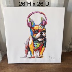 Wall Art - French Bulldog - Oil Painting