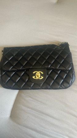 Black quilted purse