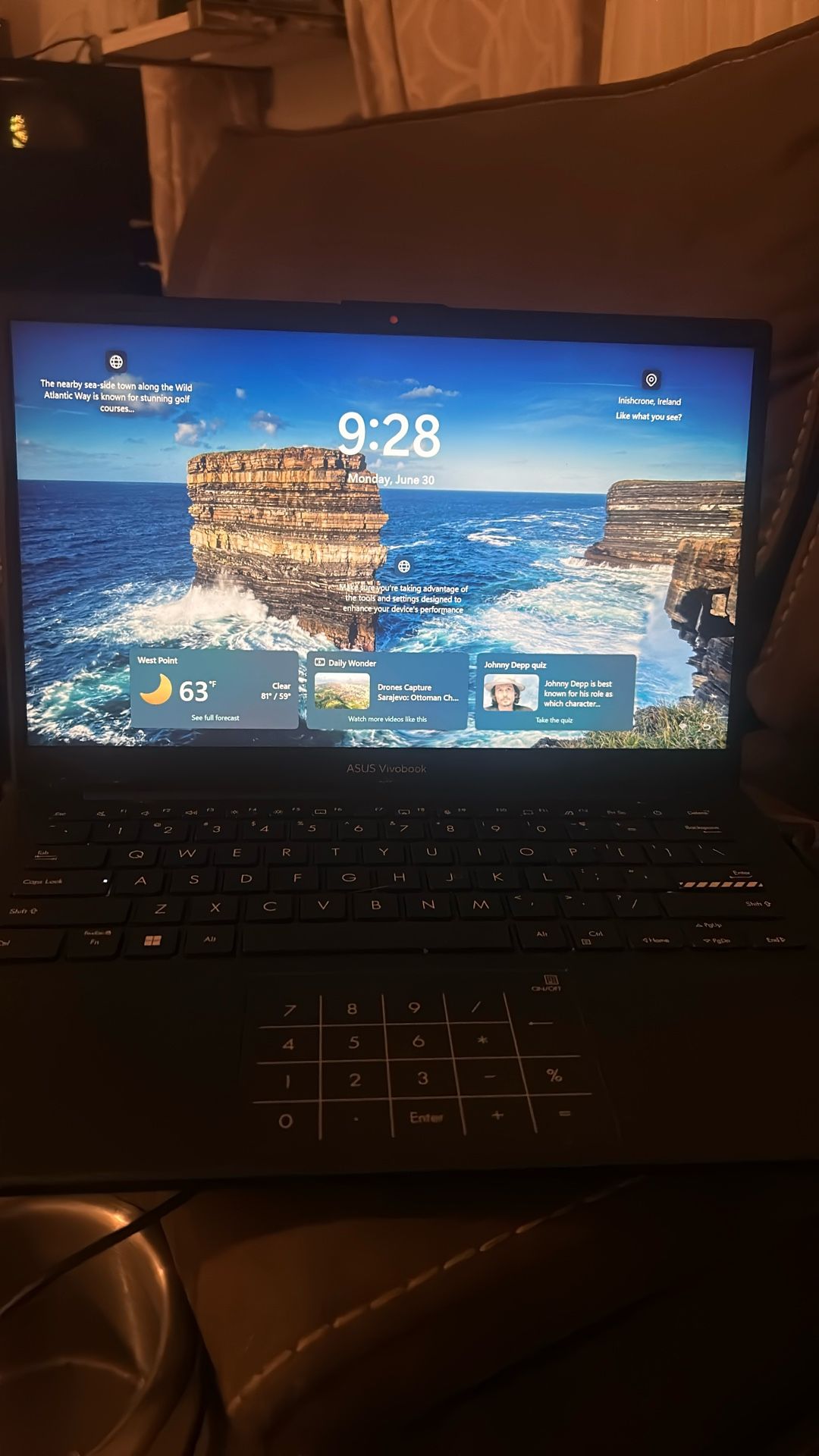 Asus Vivobook Laptop With Toshiba External HD