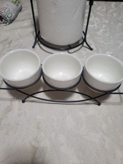 Gracious Dining 3 Piece Serving Tidbit Dish Set, White