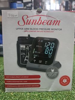 Sunbeam upper arm blood pressure monitor