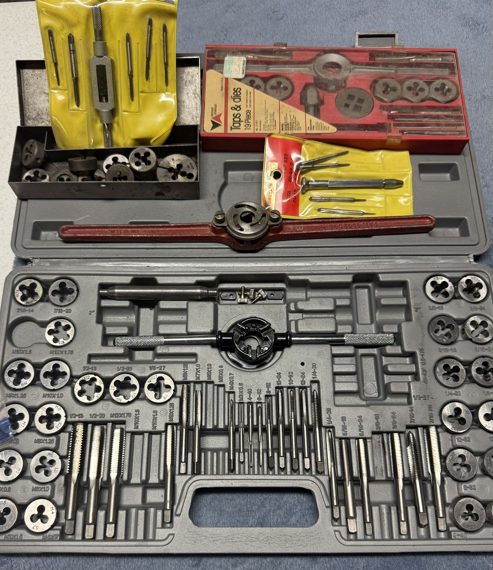 Tap and Die Sets, Extra Pieces, Multiple Sets