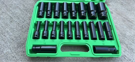 20 pcs deep socket set brand new size 8-32