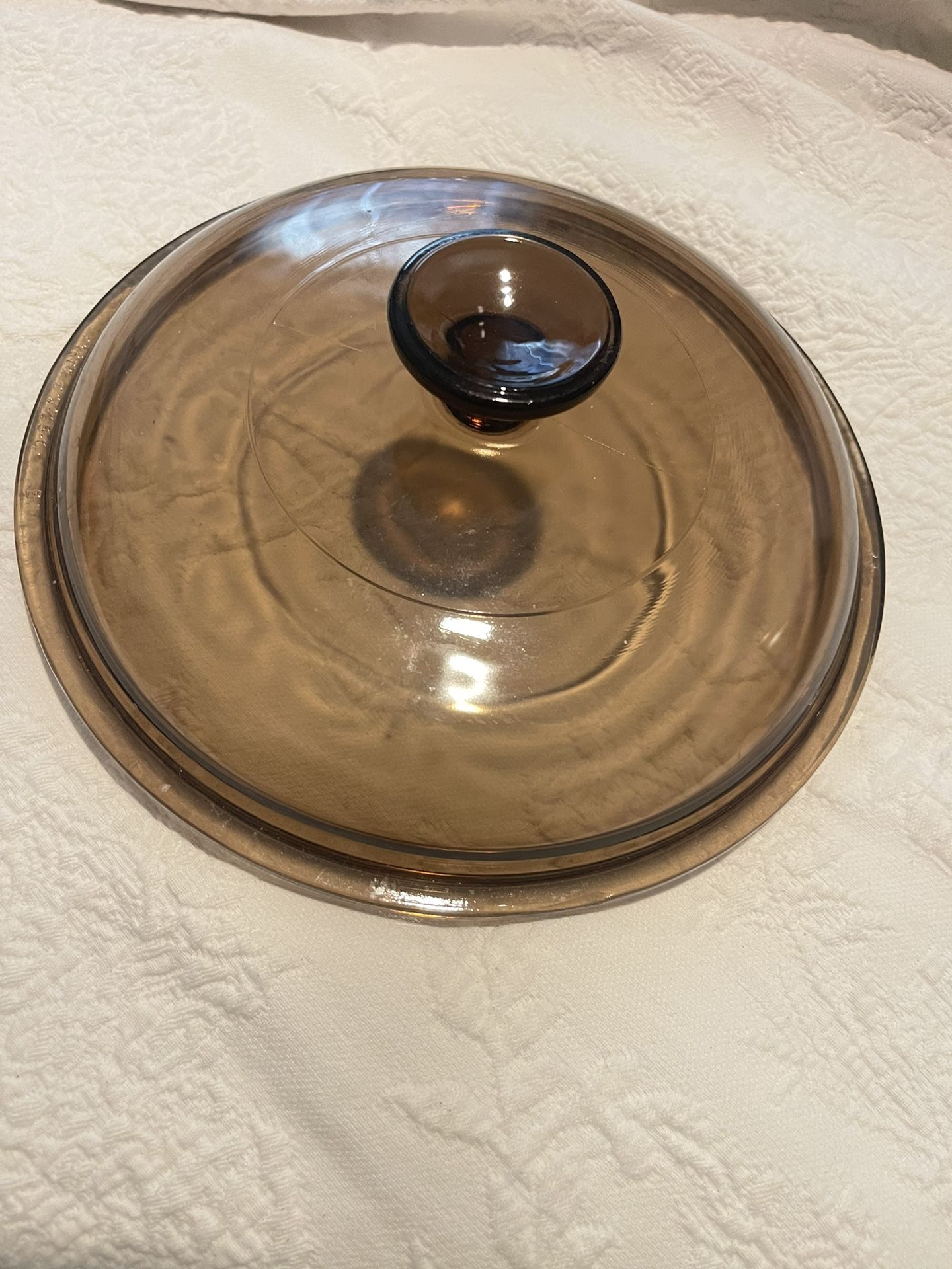 PYREX 8 1/2” Amber Glass Lid