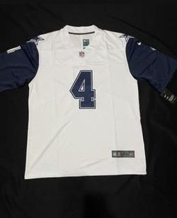 Brand new never worn Dak Prescott Dallas Cowboys White Color Rush stitched Jersey