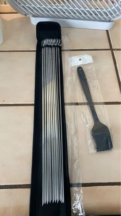 Skewer Set w/ brush! 10pc. 15”