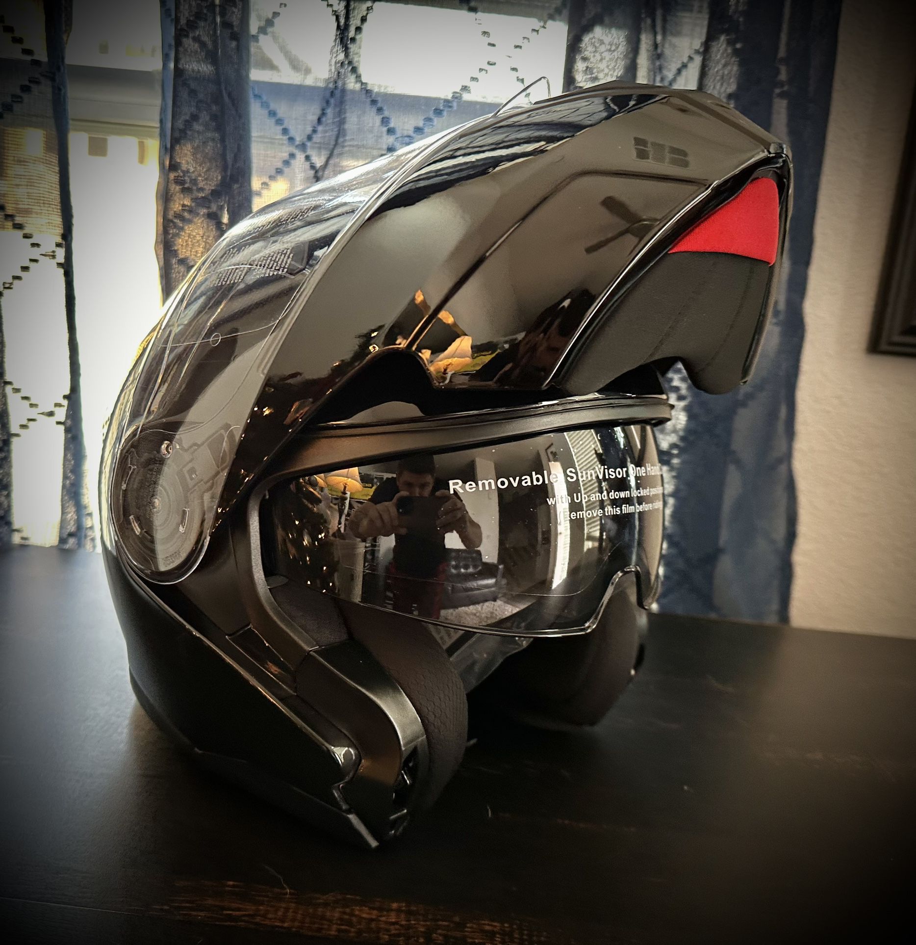 Brand New (Small) Glossy Black Motorcycle Helmet 
