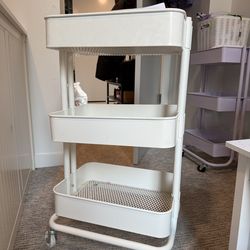 White 3 Tier Rolling Cart