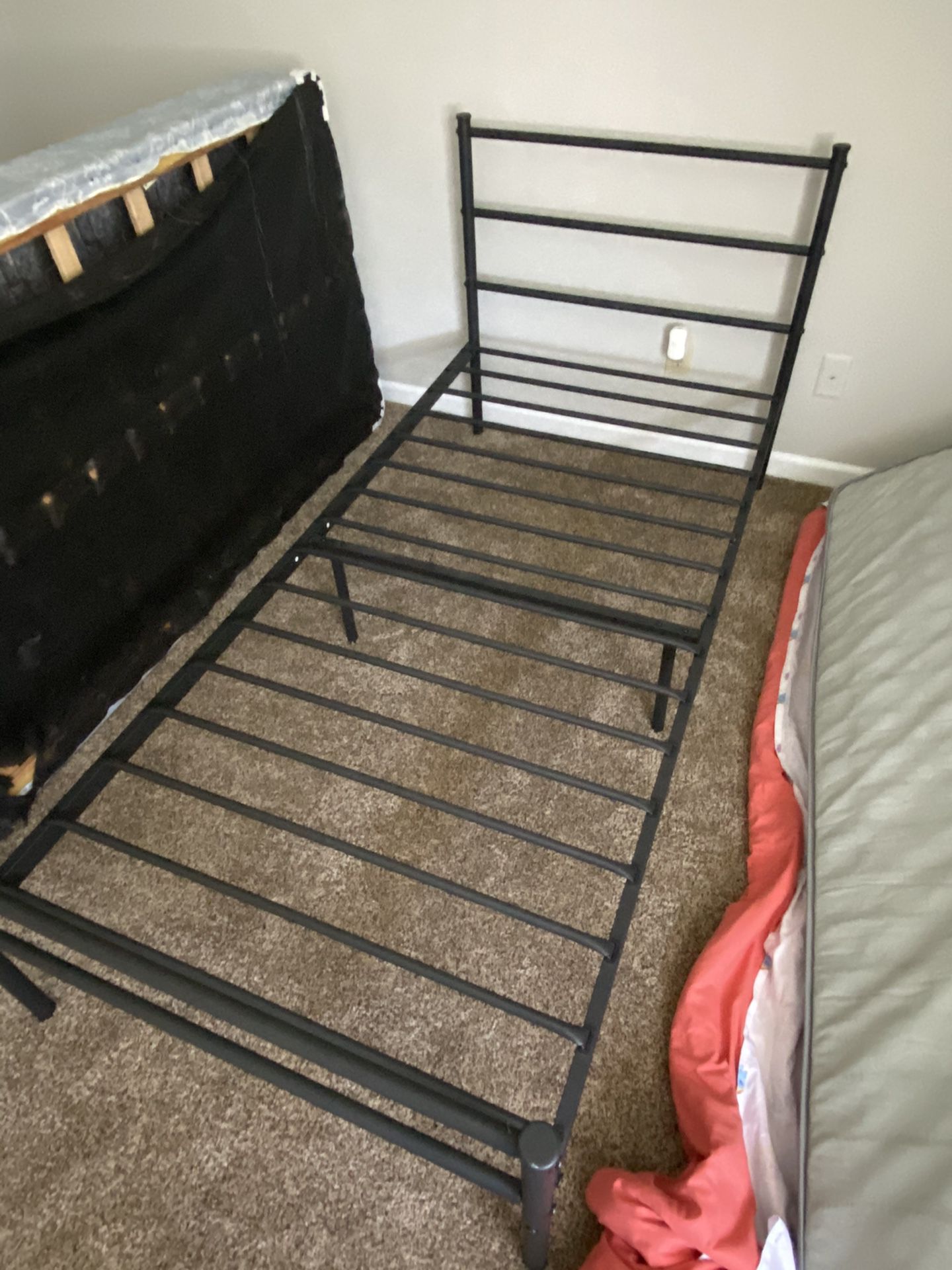 Black twin sized bed frame