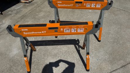 30 in. to 36 in. Steel Speed Horse XT Adjustable Height Sawhorse with Auto Release Legs (2-Pack)