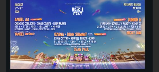 VIP Baja Beach Fest Wristband 2026