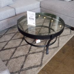 Round Glass Coffee Table 