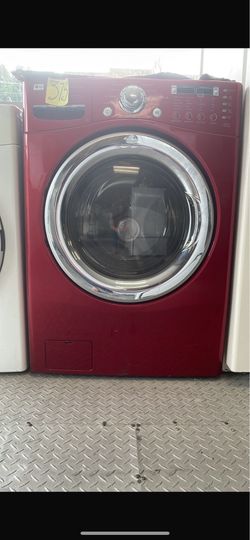 LG Front Load 27” Red Washer