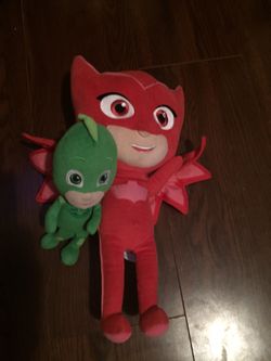 Talking owlette and plush gekko