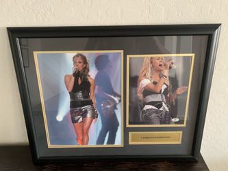 Certified Carrie Underwood signed Photo & Frame
