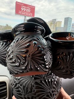 Black Mexican jar set