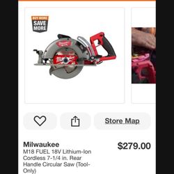 Rear Handle Circular Saw 