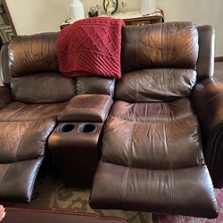 Leather Sofá 