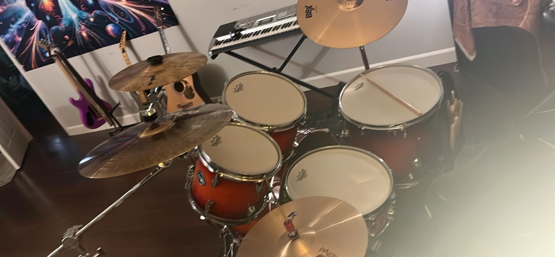 Ddrum Dominion Birch 5 Pc Red Burst