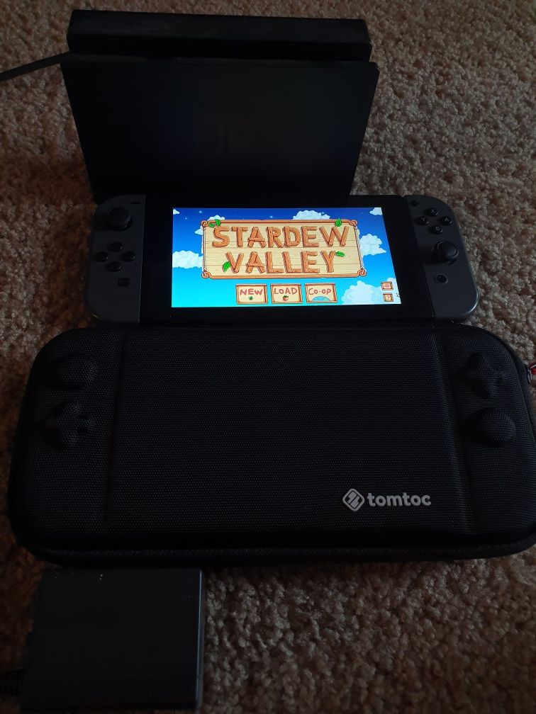 Nintendo Switch with case and dock
