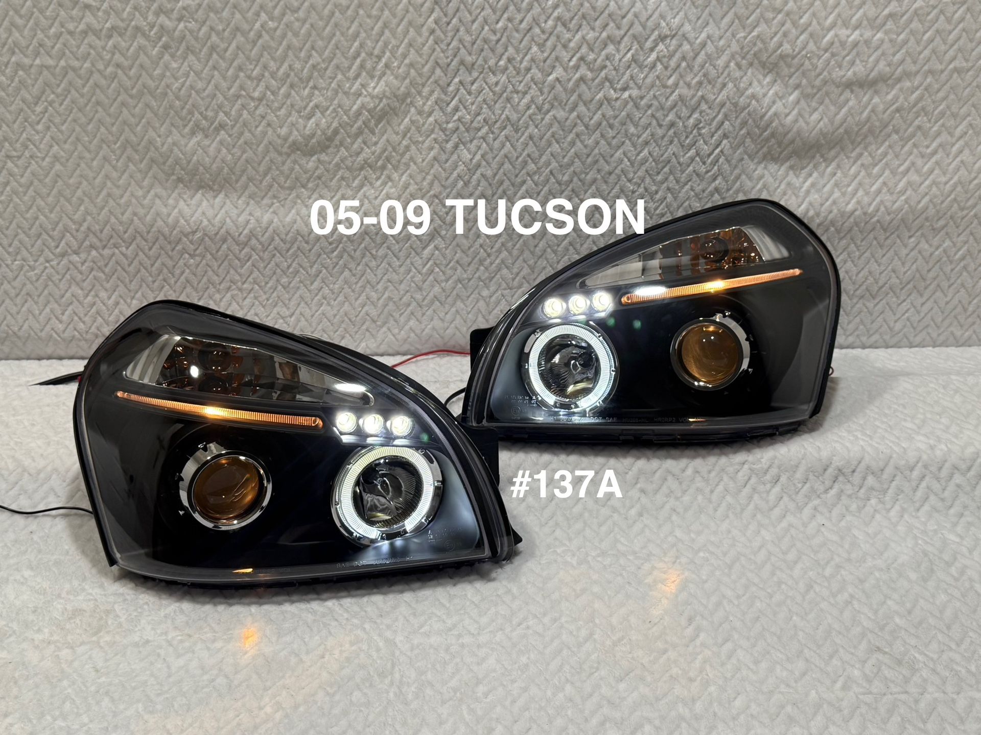 2005 - 2009 Hyundai Tucson Single Halo Projector Headlights