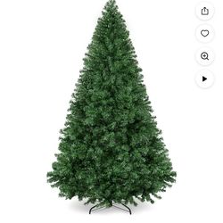 Best Choice Products 6ft Premium Hinged Artificial Christmas Pine Tree w/ 1,000 Tips, Metal Base