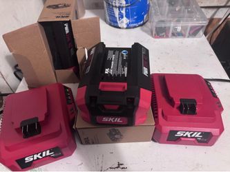 Skil 40v 2ah battery x2 with 2 chargers (never used)