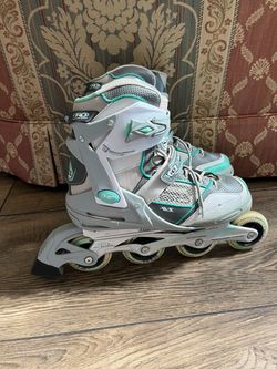 RD Roller Derby Inline Skates Gray Teal