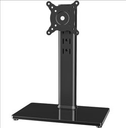 Single LCD Computer Monitor Free-Standing Desk Stand Mount Riser for 13 inch to 32 inch screen with Swivel, Height Adjustable, Rotation, Vesa Base Sta