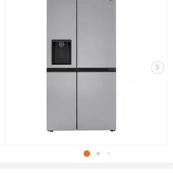 LG Stainless Side-by-Side Refrigerator with Water Dispenser and Ice Maker.