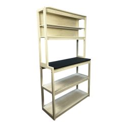 39.37' White and Black color 5-Tier Bakers Rack for Kitchen with Storage, Coffee Bar, Kitchen Shelves,  Microwave Stand