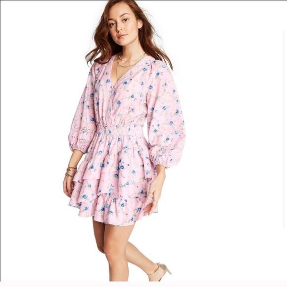 Women’s LoveShackFancy x Target Esme wrap dress in a pink floral print Size M