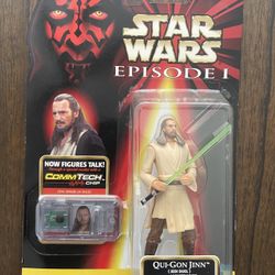 Star Wars 1998 Phantom Menace Series Qui-Gonn Jinn Figure