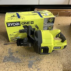 RYOBI ONE+ 18V Cordless Drain Auger with 35 ft Cable, LED Light, Auto Feed/Retract, Cable Lock, Enclosed Drum (Tool Only)